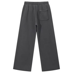 Custom Embroidery High Quality <b>Drawstring</b> Sweatpants Oversized Streetwear Jogger Straight Leg <b>Trousers</b> for Men Sororities - Product Image 4