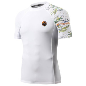 Camiseta Deportiva Transpirable y Duradera de Manga Corta, Ajustada, para Entrenamiento de MMA, Gimnasio, Secado Rápido y Ligera - Product Image 1
