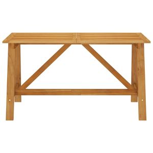 Table de jardin en bois d'acacia massif, durable et de taille moyenne, tables d'extérieur naturelles - Product Image 2