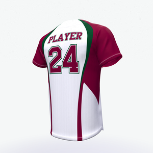 Maillot de baseball à manches courtes personnalisé avec logo, imprimé par transfert thermique, vêtements de sport, vente en gros, haute qualité, pas cher, pour hommes - Product Image 2
