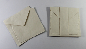High Quality Custom Personal 250 Gsm Deckled Edge Card With Matching Envelop Recycled Handmade Paper From Cotton Fiber - Product Image 2