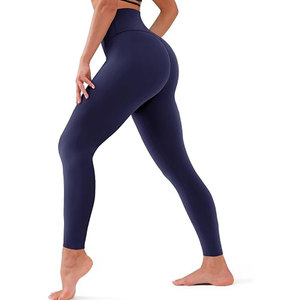 Leggings taille haute unis pour femme, doux comme du beurre, épais, effet seconde peau, légers, respirants, extensibles dans 4 directions, non transparents - Product Image 1
