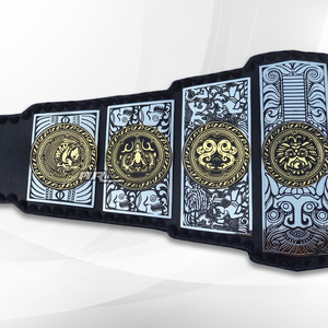 Surtechs Heavyweight Championship Title <b>Belt</b> World Big Gold <b>Wrestling</b> <b>Belt</b> Brass Leather 5kg 1.5M Unisex - Product Image 2