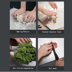 Planche à découper en acier inoxydable pour couper les légumes et les fruits. Utilisation polyvalente comme pétrir la pâte, etc. - Product Image 2