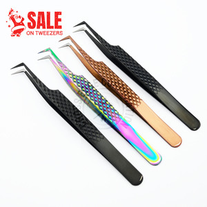 Fiber Tip Lash Isolation Tweezers Eyelash Extension Tweezers Professional Lash Tweezers for Ingrown Eyelash Custom Private Label - Product Image 4