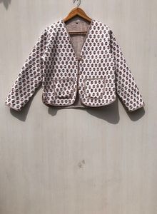 Chaqueta Acolchada de Algodón 100% con Diseño de Rayas en Patchwork, Unisex, Hecha a Mano, Cosida a Mano, Ecológica, Transpirable, de Secado Rápido, para Todas las Temporadas - Product Image 6