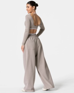 Custom logo Sweat Sweatpants Printed Plain <b>Brown</b> Cargo Men Jogging Pants Blank Women Track Pants White Fleece Mens Joggers Pants - Product Image 3