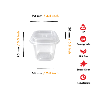 Square <b>Cup</b> 8 Oz, 12 Oz, 16 Oz, and 22 Oz <b>Plastic</b> PP Polypropylene 92 Upper Diameters for Iced <b>Drink</b> made in Indonesia - Product Image 4