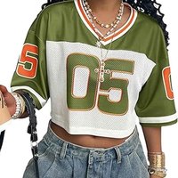 Blusa Casual Elegante de Verano para Mujer, Corte Ajustado, con Logotipo Frontal, Poliéster/Algodón