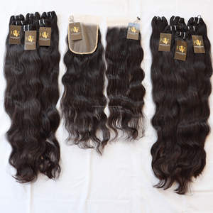 Tissage en lot de cheveux humains vierges, qualité 11a, avec fermeture en dentelle, cuticules brésiliennes brutes alignées, vendeurs de cheveux, vente en gros - Product Image 2