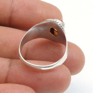 Handcrafted Natural Carnelian Gemstone <b>Ring</b> <b>Crafted</b> From Solid 925 Sterling Silver Handmade Wedding & Party Bohemian Jewelry - Product Image 4