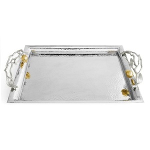 Top Trending Designer Kitchen Catering Used Glossy Finishing Serving Tray For Wedding <b>Table</b> Decoration Serving Metal Tray - Product Image 2