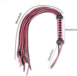 Látigos de Bondage de Cuero Genuino Hechos a Medida al por Mayor de Fábrica, Látigos con Logotipo Personalizado a Bajo Precio, Fetiche para Club Nocturno SPALL JP - Product Image 2