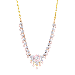 Jewelemarket 10575431LPI Luxe American Diamond <b>Statement</b> <b>Necklace</b> Set Geometric Fine Jewelry with Gold Plate Fashionable Stylish - Product Image 3