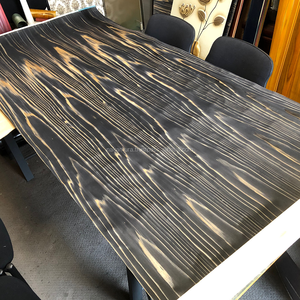 Lámina de Chapa Flexible Texturizada con Reverso de Papel Washi Japonés Teñido en Negro Patentado, Sin Pegamento, para Muebles de Sala de Estar y Entretenimiento - Product Image 5