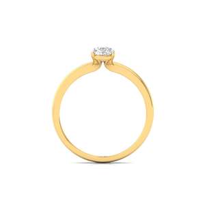 Anillo Solitario con Diamante Cultivado en Laboratorio de Corte Pera de 074 Quilates, Chapado en Oro de 10K, Joyería Clásica Elegante y de Lujo para Mujer, Compromiso, Boda - Product Image 2