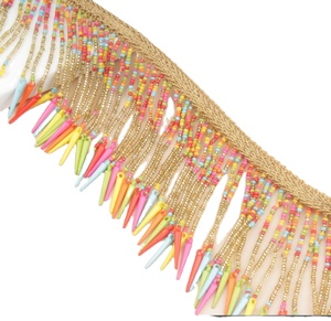 Tassel China Clothes Cellphone Custom Wholesale 5yards/lot <b>Bead</b> Tassel Tassels Trim Lace Fringe - Product Image 1