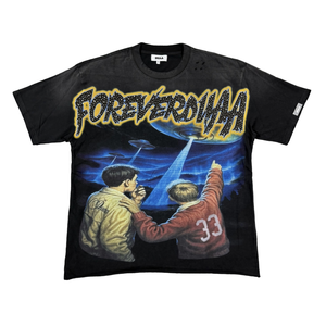 Camiseta de Manga Corta para Hombre DUAA, de Alta Calidad, Estilo Casual Americano, Hip Hop, con Estampado de Letras de Diamantes, Vintage, 100% Algodón - Product Image 1