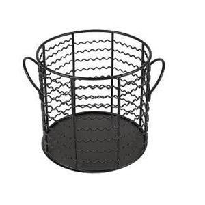 Round Shape Design Metal <b>Wire</b> <b>Storage</b> <b>Basket</b> Black Bowl Shape Multi Purpose Neatening Organizer Customized Designed Metal <b>Basket</b> - Product Image 3