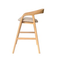 Chaise de bar en teck indonésien de qualité supérieure, tabouret de comptoir en bois massif pour îlot de cuisine, café, restaurant, exportation de meubles OEM ODM