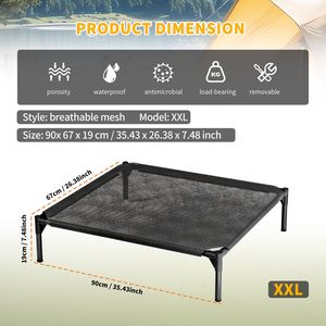 Cuccia XXL in Rete per Animali Domestici con Ventilazione e Dissipazione del Calore, Struttura Stabile per Animali di Piccola e Media Taglia, Modello Autunnale - Product Image 1