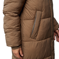 Manteau parka long à capuche pour femme, grande taille, doudoune d'hiver imperméable, couleur unie, manches longues, épaisse et chaude, style décontracté, en toile