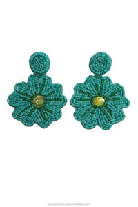 ต่างหูลูกปัดรูปต้นคริสต์มาสเครื่องประดับสำหรับเทศกาลวันหยุดเครื่องประดับมุกเน้นข้อความน่ารักเครื่องประดับของขวัญสำหรับผู้หญิงขายส่ง - Product Image 4