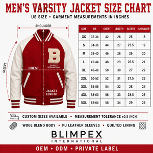 Veste universitaire pour homme sur mesure OEM, mélange de laine, manches en cuir PU, patch en chenille, style baseball - Product Image 6