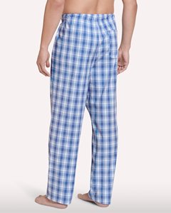 Ensemble de pyjama pour homme 100% coton, chemise boutonnée douce, pantalon de pyjama rayé tissé à carreaux, poches, respirant, léger, vêtements de détente - Product Image 2