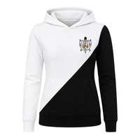 Sweat-shirt à capuche personnalisé pour femme, 2 panneaux croisés, sans cordon de serrage, en molleton doux, décontracté, OEM ODM, vente en gros de vêtements