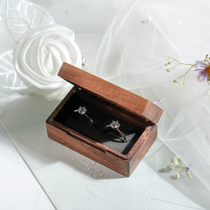 Boîte à bague de fiançailles, boîte à alliances, boîte de demande en mariage, boîte à alliances pour le porte-alliances, boîte à alliances en bois, boîte à alliances pour anniversaire - Product Image 6