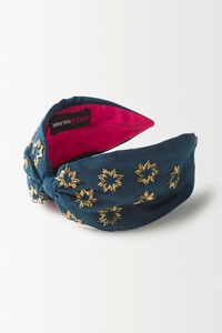 Diademas de Flores Rosadas Hechas a Mano para Mujeres y Niñas con Bordado de Cuentas, 100% Algodón, Directamente de la India - Product Image 3