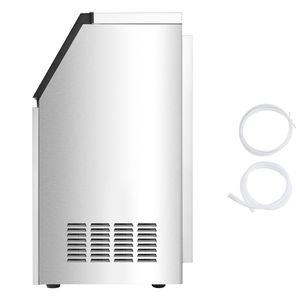 Macchina per il ghiaccio commerciale da 36 cubetti, produzione in 15 minuti, autoportante, capacità di stoccaggio 28 libbre, funzionamento 24 ore su 24, capacità totale 120 libbre - Product Image 1