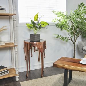 Elegante Mesa Auxiliar de Metal con Estructura Resistente, Ideal para Apartamentos Modernos, Dormitorios, Salas de Estar y Balcones - Product Image 5