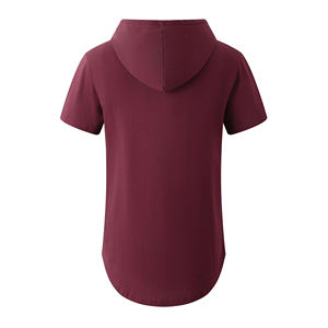 Camiseta con Capucha de Manga Corta para Hombre al por Mayor, Moda Sostenible, Lisa, Informal, Ropa de Verano, Camiseta con Logotipo Personalizado - Product Image 2