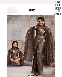 Soft Grace Traditional Crunchy Silk Party Saree-Wrinkle Free Moisture Wicking All Seasons - Product Image 4
