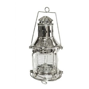 Wholesale Vintage Nautical Nickel Brass <b>Table</b> & Hanging Oil Candle Lantern Lamp With <b>Clear</b> Glass For Home Decor Factory Price - Product Image 1