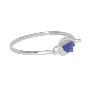925 Sterling Silver Twister <b>Bracelet</b> Tanzanite Gemstone Rough Shape Natural Bezel Setting Trendy Bangle Women Gift Party - Product Image 2