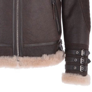 OEM Custom 2022 Latest <b>Brown</b> Genuine <b>Leather</b> Bomber <b>Jacket</b> Winter Eco-Friendly <b>Men</b> Finished Dress - Product Image 5