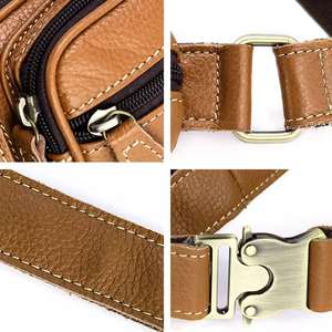 Riñonera Grande de Cuero Personalizada, Impermeable, Bandolera, Mochila Cruzada, Bolsa de Cintura Unisex para Exteriores - Product Image 3