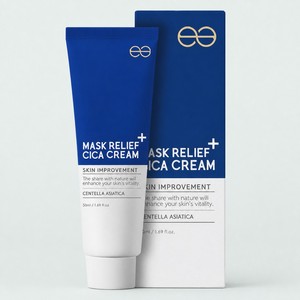 Crème visage Ianai Cosmetics Mask Relief Cica Cream 50ml, soin coréen pour la peau, crème visage, lotion, produits de soin de la peau - Product Image 3