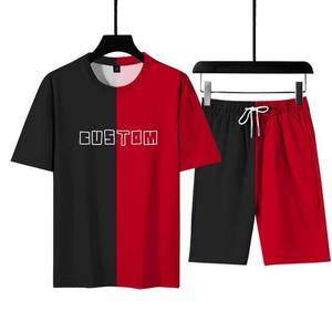 Ensemble de t-shirts pour hommes en tissu éponge respirant à séchage rapide, col rond, personnalisable avec broderie de logo de qualité supérieure, pour l'été - Product Image 6