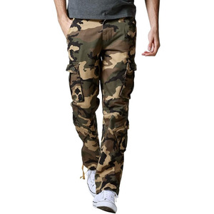 Pantalon cargo unisexe décontracté en molleton français respirant - Product Image 1