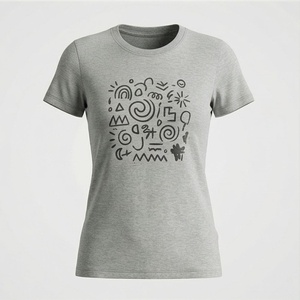 เสื้อผ้าเครื่องแต่งกายเสื้อยืดผู้หญิงสไตล์ใหม่เสื้อยืดผู้หญิงในสต็อกเสื้อยืดผู้หญิงทำจากผ้าฝ้ายคุณภาพสูงสไตล์แฟชั่น - Product Image 1