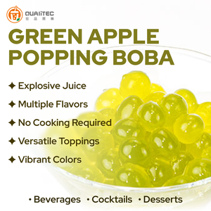 Green <b>Apple</b> Popping Boba Bubble <b>Tea</b> Ingredients Juicy Easy to Prepare For Food Importers For Smoothies High Quality Thin Skin - Product Image 3