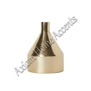 Vase de sol élégant en aluminium soufflé à la main avec glaçure transparente pour arrangements floraux et décoration de table Axiom - Product Image 5