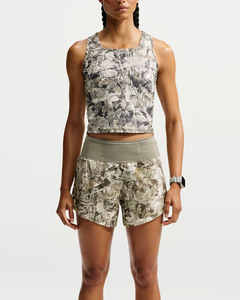 Conjunto Deportivo de Top Corto y Pantalones Cortos para Mujer, con Estampado Floral, Tejido de Punto, Transpirable, con Cuello Cuadrado, en Spandex y Poliéster - Product Image 4