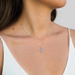 Pendentif rond plaqué naturel Druzy, blanc, noir, rose, fabriqué en laboratoire Nouvelle mode Vente en gros de bijoux en pierre du fabricant - Product Image 3