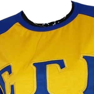 เสื้อยืดเบสบอลผู้หญิง SGRho พิมพ์ลายตามสั่ง แขนเสื้อแบบแร็กแลน คอกลม สไตล์ลำลอง แนวกีฬา เสื้อผ้าสำหรับชมรม แฟชั่นท็อป - Product Image 2
