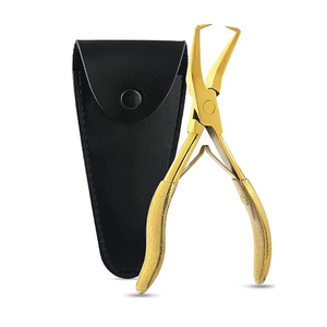 Outils professionnels pour extensions de cheveux, pince pour enlever les perles, pince pour ouvrir les micro-perles, pince argentée polie - Product Image 1